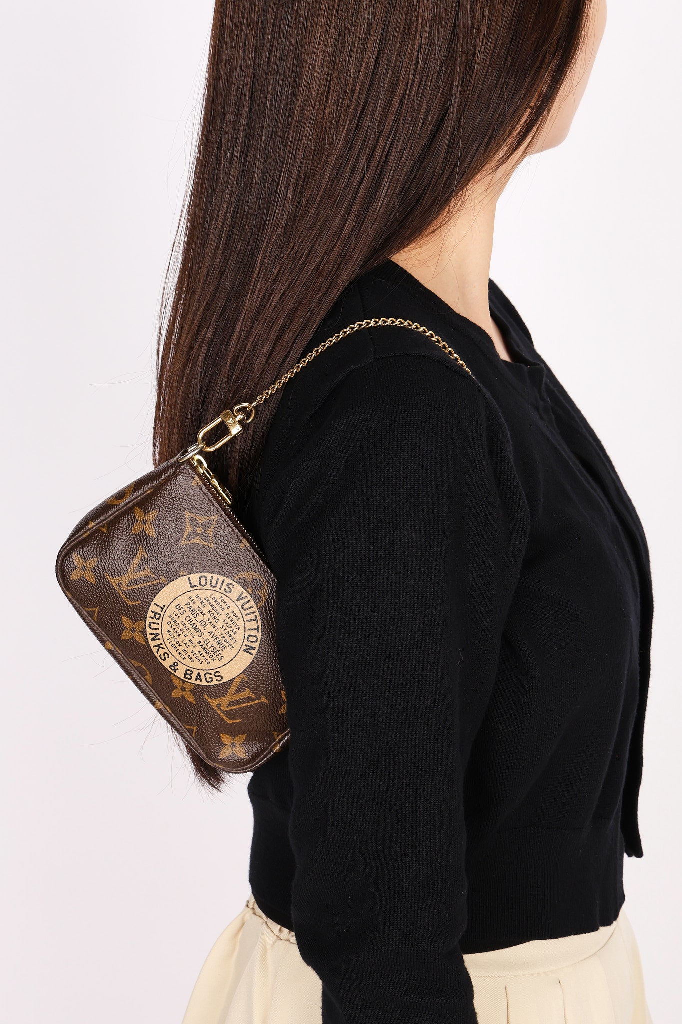 Louis Vuitton Monogram Trunks Mini Chain Pochette 2007