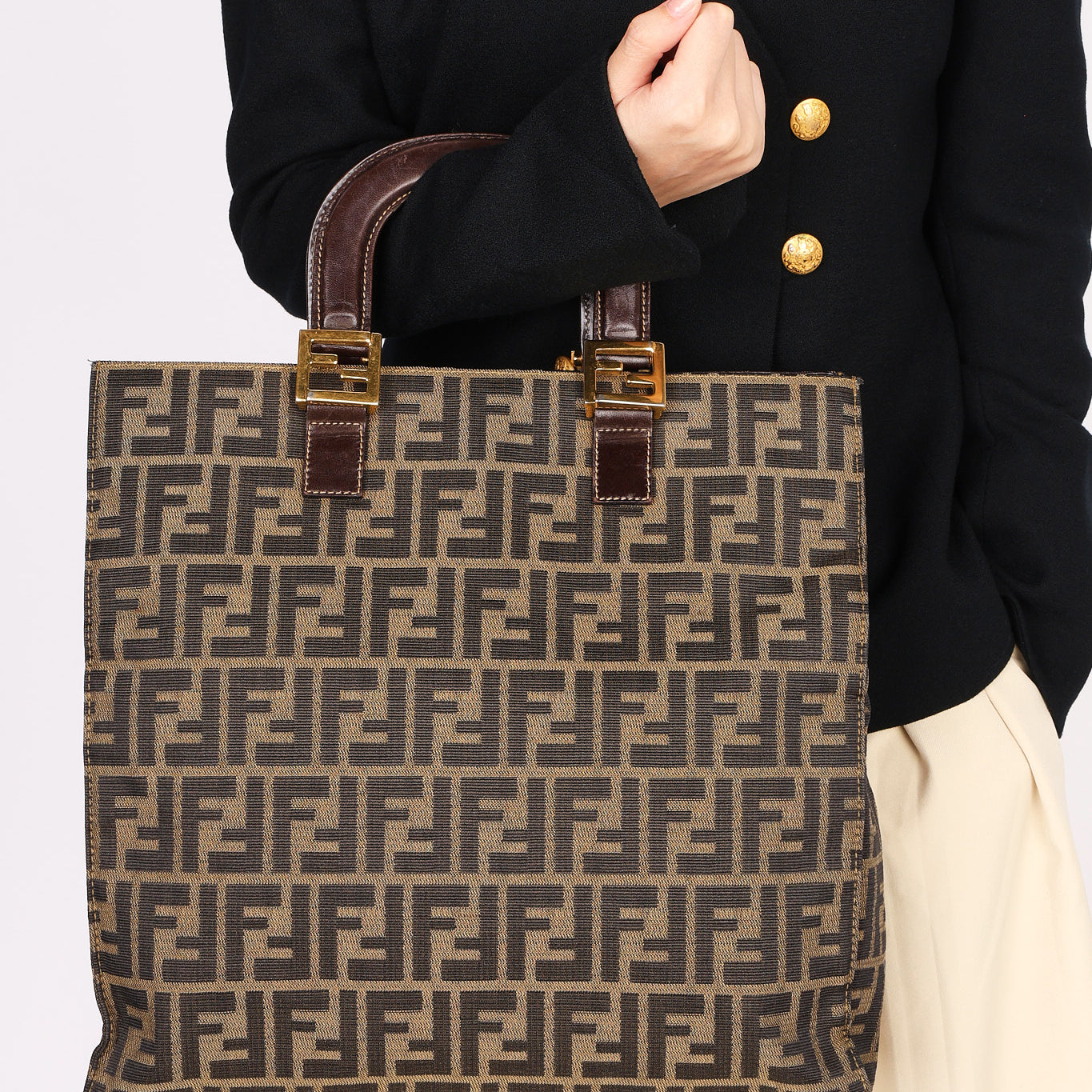 Fendi Zucca Top Handle Tote