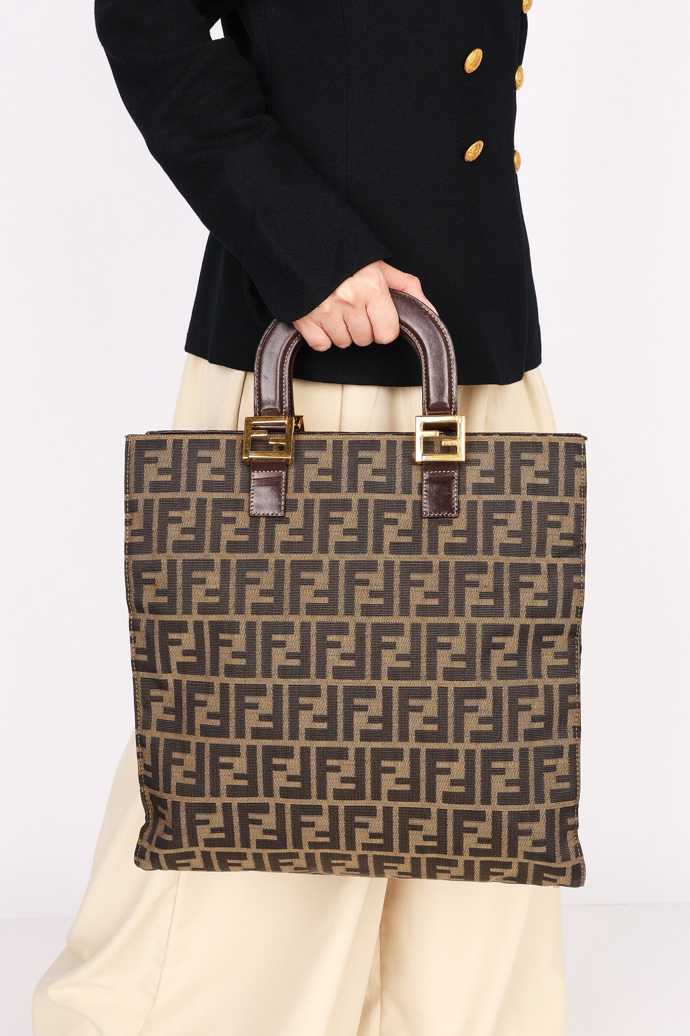 Fendi Zucca Top Handle Tote