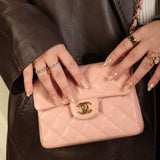 Rare Chanel 2003 Caviar Mini Square Classic Flap
