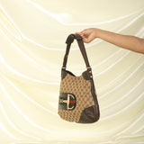 Gucci Monogram Horsebit Shoulder Bag