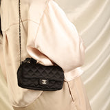 Chanel Satin Camellia Mini Flap