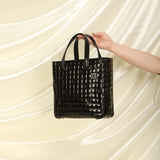 Chanel Patent Chocolate Bar Tote