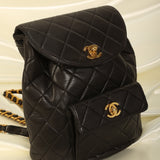 Chanel Lambskin Double Turnlock Backpack