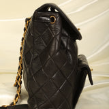 Chanel Lambskin Double Turnlock Backpack