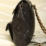 Chanel Lambskin Double Turnlock Backpack