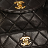 Chanel Lambskin Double Turnlock Backpack