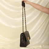 Rare Chanel Lambskin XL Logo Square Flap