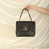 Rare Chanel Lambskin XL Logo Square Flap