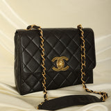 Rare Chanel Lambskin XL Logo Square Flap