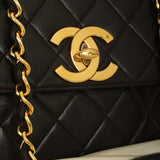 Rare Chanel Lambskin XL Logo Square Flap