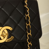 Rare Chanel Lambskin XL Logo Square Flap