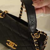 Rare Chanel Lambskin XL Logo Square Flap