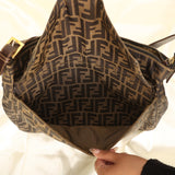 Rare Fendi Zucca Large Pocket Baguette Bag