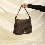 Rare Fendi Zucca Large Pocket Baguette Bag