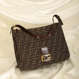 Rare Fendi Zucca Large Pocket Baguette Bag