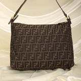 Rare Fendi Zucca Large Pocket Baguette Bag