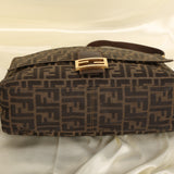 Rare Fendi Zucca Large Pocket Baguette Bag