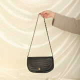 Chanel 1989 Lambskin Crescent Flap
