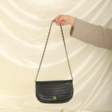 Chanel 1989 Lambskin Crescent Flap
