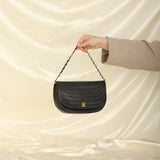 Chanel 1989 Lambskin Crescent Flap