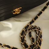 Chanel 1989 Lambskin Crescent Flap