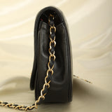 Chanel 1989 Lambskin Crescent Flap