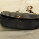 Chanel 1989 Lambskin Crescent Flap