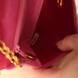 Extremely Rare Chanel 1989 Satin Bijoux Chain Mini Diana