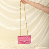 Extremely Rare Chanel 1989 Satin Bijoux Chain Mini Diana