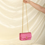 Extremely Rare Chanel 1989 Satin Bijoux Chain Mini Diana