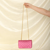 Extremely Rare Chanel 1989 Satin Bijoux Chain Mini Diana
