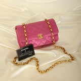 Extremely Rare Chanel 1989 Satin Bijoux Chain Mini Diana