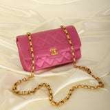 Extremely Rare Chanel 1989 Satin Bijoux Chain Mini Diana