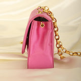 Extremely Rare Chanel 1989 Satin Bijoux Chain Mini Diana