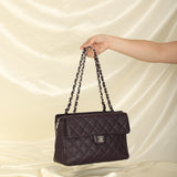 Rare Chanel 2000 Caviar Turnlock Classic Chain Tote