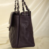 Rare Chanel 2000 Caviar Turnlock Classic Chain Tote