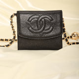 Chanel Caviar Cardholder on Chain