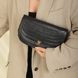 Chanel 1989 Lambskin Crescent Flap
