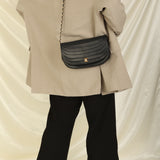Chanel 1989 Lambskin Crescent Flap