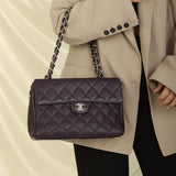 Rare Chanel 2000 Caviar Turnlock Classic Chain Tote