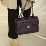 Rare Chanel 2000 Caviar Turnlock Classic Chain Tote