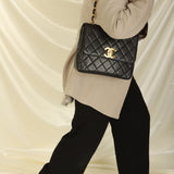 Rare Chanel Lambskin XL Logo Square Flap