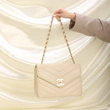 Chanel 1994 Caviar Chevron Jumbo Flap