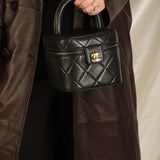 Chanel Lambskin Quilted Vanity Bag