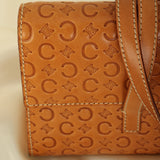 Rare Celine Triomphe Leather Flap Tote