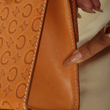 Rare Celine Triomphe Leather Flap Tote