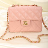 Rare Chanel 2003 Caviar Mini Square Classic Flap