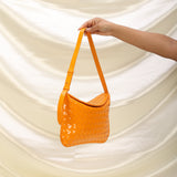 Bottega Veneta Patent Intrecciato Flap Shoulder Bag