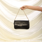 Rare Celine Boxcalf Triomphe Chain Pochette
